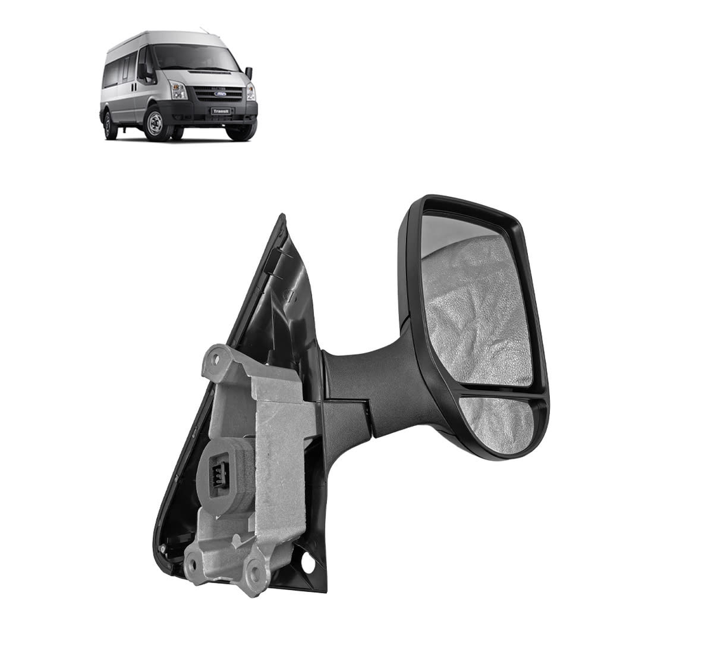 ESPEJO DERECHO COMPLETO NEGRO SIN LUZ   2.4 TRANSIT  FORD